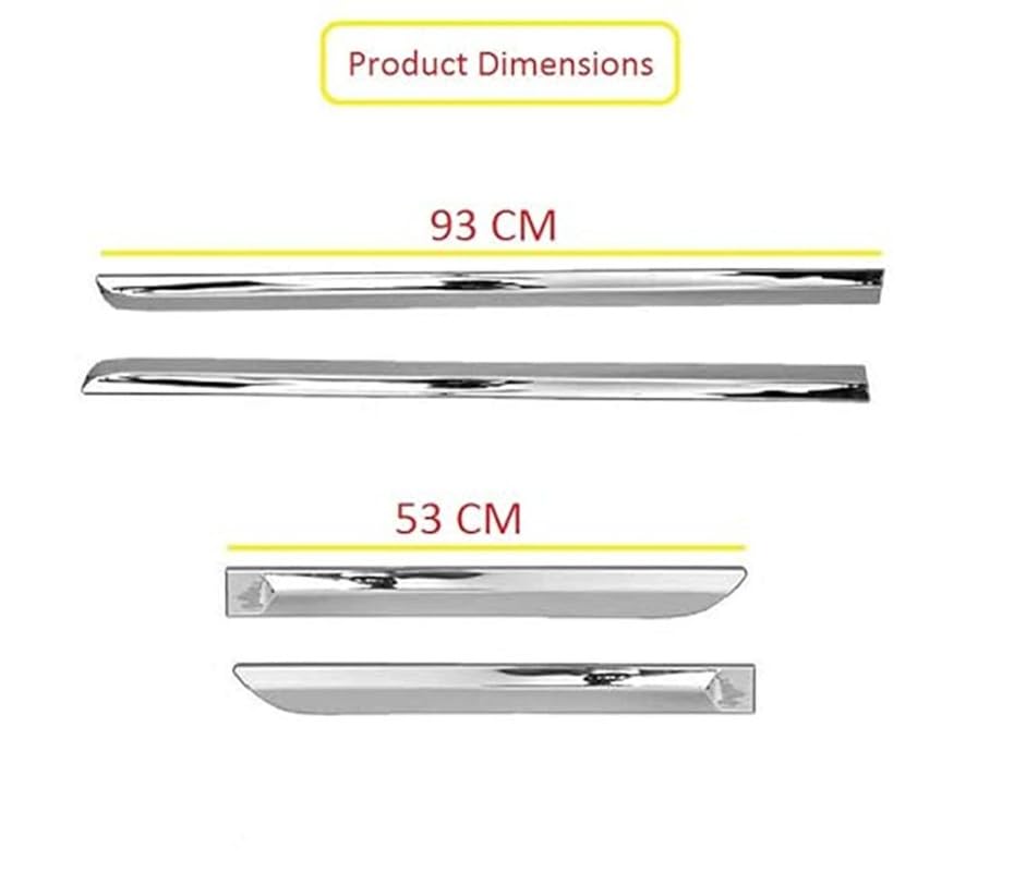 Image of Car Side Beading | Side Cladding | Door Garnish | Door Protector Chrome | Bumper Protector | Car Door Cladding Side Beading for Maruti Suzuki Brezza Manual (2022-2026)