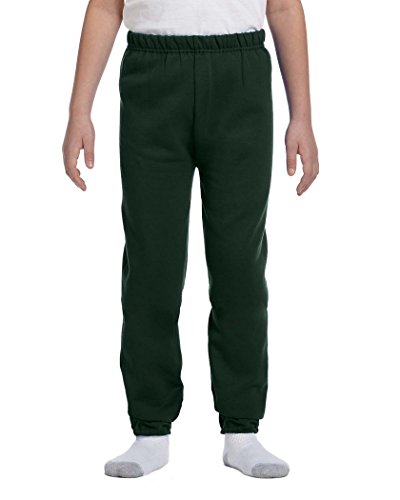 Jerzees Youth 8 oz., 50/50 NuBlend Sweatpants (973B)- FOREST GREEN,XL