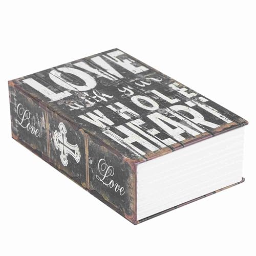 Sonew Buchtresor mit Zahlenschloss, Secret Book Safe, Passwortsperre versteckte Geldkassette, tragbare Safe für Geld, Schmuck, Buch und Pass(LOVE)