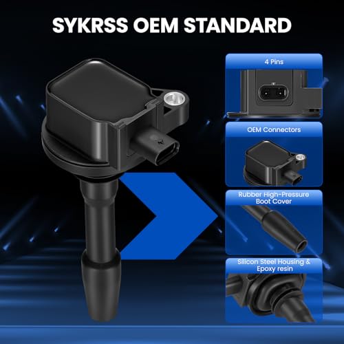 Image of 6 Ignition Coils Pack - Fix Misfires for Ford Transit-150 /250 /350 /HD (3.5L V6) & F-150 /Explorer (3.3L V6) - Repl. UF825 /JL3Z12029A /DG564