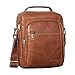Produktbild STILORD 'Lucky' Umhängetasche Herren Klein Leder Handtasche Männer Ledertasche Crossbody Bag Vintage Umschlagtasche zum Umhängen Echtleder Businesstasche, Farbe:namibia - braun