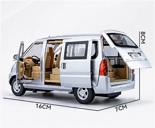Image of 1:24 Wuling Rongguang Van Alloy Car Model Diecast Metal Toy Vehicles Model Sound And Light (Color As Per Available), Beige