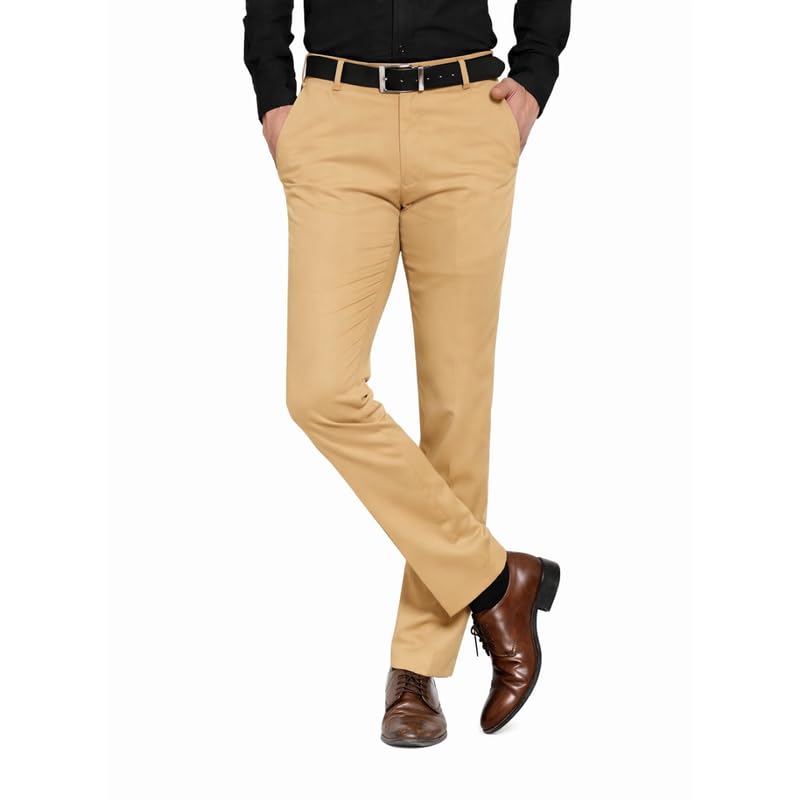 Men's Reguler Fit Polycotton Trouser Pant's | Regular Fit, Lightweight, Flat Front, Non-Stretchable Premium Cotton Polyester Blend Fabric | Men's Pant for Office, Party and Casual Wear-picture-33