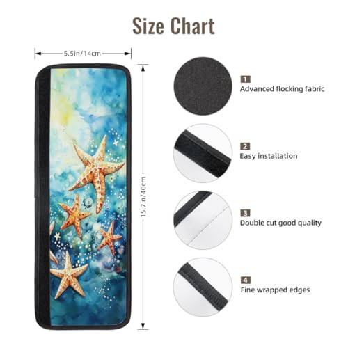 Image of Summer Starfish Refrigerator Door Handle Covers Set of 2, Neoprene Fridge Door Handle Covers Washable Non-Slip Protector for Fridge Dishwasher Appliance Handle Covers, Keep Your Kitchen Clean