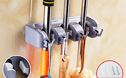 KK5 Suporte de vassoura e organizador de ferramentas de jardim, alças para ancinho ou esfregão, orga