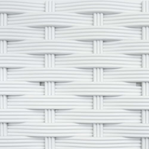 Maceta de jardín moderna e impermeable con celosía alta y ruedas vidaXL color blanco 6