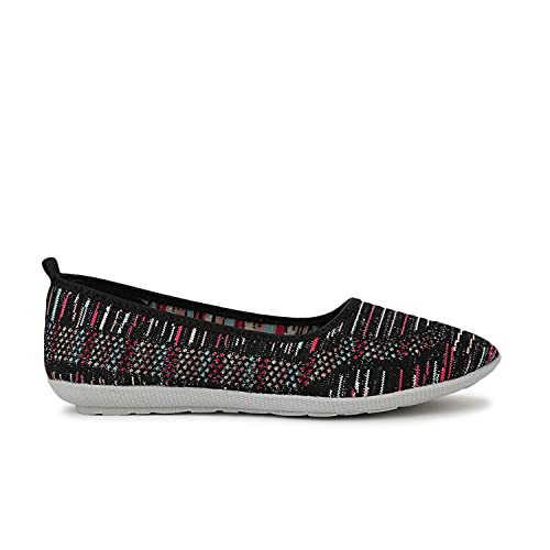 Image of Marc Loire Women's Lightweight Athleisure Knitted Active Wear Slip-On Ballerina Casual Shoes for Daily Walking