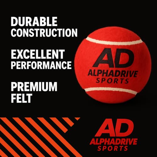 Image of Heavy Cricket Tennis Balls (Red) - Pack of 6 | Heavy-Weight Training Balls for Power Hitting & Hard-Surface Play | Durable High-Bounce Practice Balls