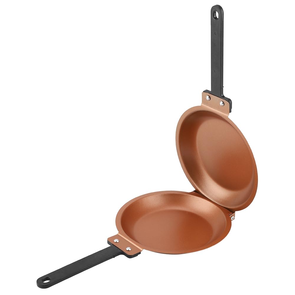 Padella in Ghisa, Padella per Pancake da 19 Cm / 7,5 Pollici, Padella per Griglia a Doppio Lato, Padella per Friggere le Uova, Padella per Frittata, Padella per Uova