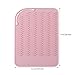 NovaPuff 1 Pack 6.5 x 9 Inch Pink Silicone Heat Resistant Mat, Large Curling Iron Mat Flat Iron Mats, Portable Travel Pad for Hair Styling Tools/Beauty Enthusiasts