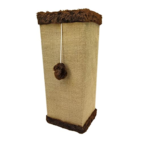 Arranhador para Gatos para Sofá Marrom Madeira Sofá Canto Cama Brinquedo Base Interna Parede Proteto