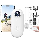 1080P HD Wearable Sports Action Camera Hands-FreeThumb POV Camera with Waterproof Case Magnetic Mount Hands Free Mini Body Cameras for Vlogging Motorcycle Cycling Travel Fishing Pet Walking White