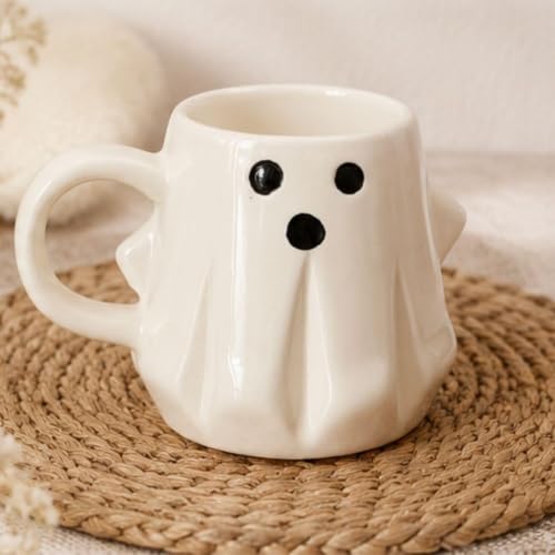 Image of Craftribal Ceramic Ghost Mug - 300 Ml Coffee Mug | Cute Gifts for Girls, Boys, Kids, Friends | Perfect for Tea, Milk, Hot Chocolate & Beverages | Birthday, & Anniversary Gifting Pack of 1