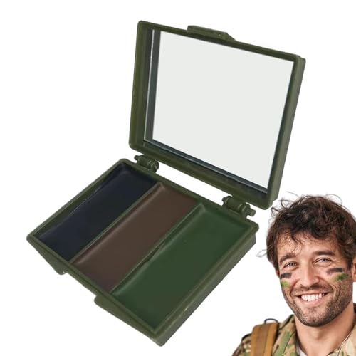 Maquillage à l'huile de camouflage pour le visage,Maquillage pour le visage à l'huile de camouflage | Dissimulation de camouflage compacte - Peinture de corps de visage de camouflage longue durée avec