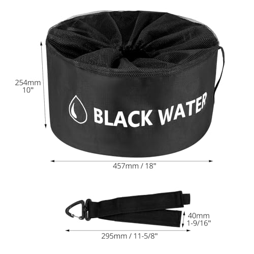 Image of QWORK 4-Pack Waterproof RV Hose Bag Storage - Includes Fresh Water, Black Water, Electrical & Accessories Bags - Heavy-Duty Breathable Mesh, Sewer Hose Storage Bag