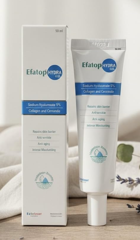 EfaTop Hydra Gel 30 ml | Lightweight Hydrating Gel Moisturizer & Natural Extracts | Deep Skin Non-Greasy, Paraben-Free, Suitable for All Skin Types