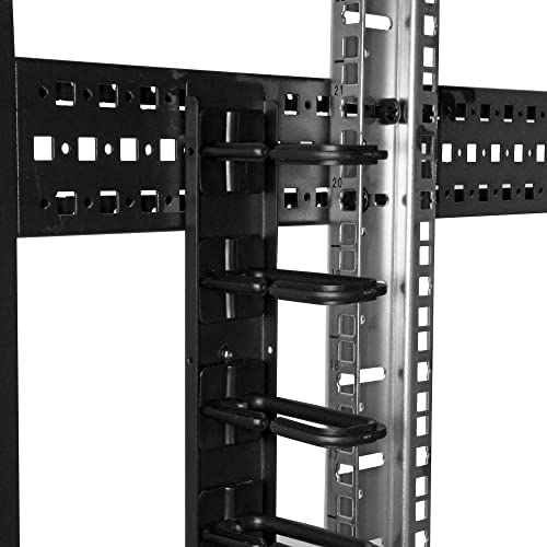 Image of StarTech.com Vertical 0U Server Rack Cable Management w / D-Ring Hooks - 20U Network Rack Cord Manager Panel - 3ft Wire Organizer (CMVER20UD)