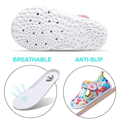 Image of FEETCITY Boys Girls Water Shoes Kids Aqua Socks Quick Dry Barefoot for Beach Swimming Pool