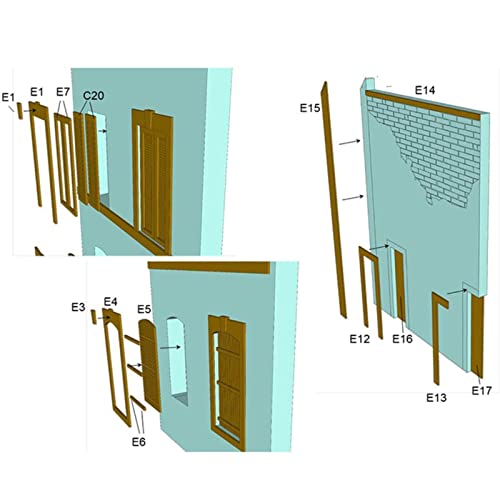 Unpainted 1/35 Building Model Kits Ruins House Wooden Scene Handmade Layout for Architecture Model Micro Landscape Model Railway - Image 3