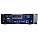 Pyle 4 Channel Home Audio Power Amplifier - 3000 Watt Stereo Receiver w/ Speaker Selector, AM FM Radio, USB, Headphone, 2 Microphone Input for Karaoke, Surround Sound Home Theater System - PD3000A