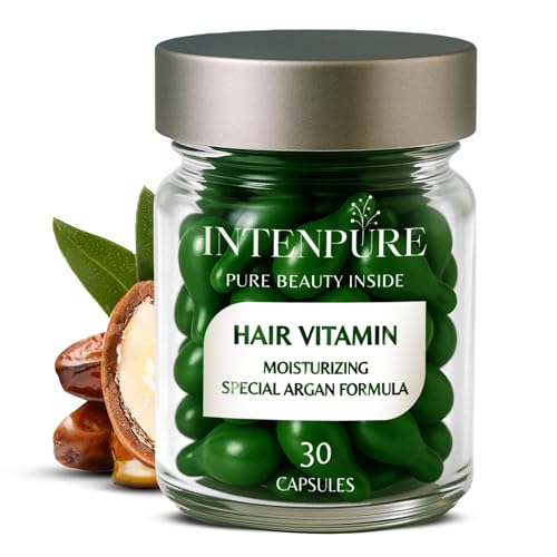 INTENPURE Hair Vitamin Capsules – Moisturizing Argan Oil Serum –