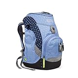 ERGOBAG HimmelreitBär Kinder-Rucksack, 35 cm, Blaue Punkte