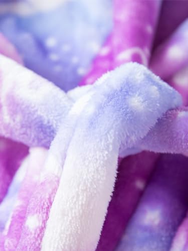 Girls Fleece Robe Soft Hooded Bathrobe Toddler Cute Plush Robes for Kids, 4-12 Years4