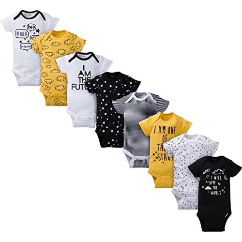 Image of Gerber unisex-baby 8-pack Short Sleeve Onesies Bodysuits