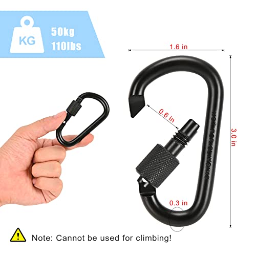 Swavva 10 Pezzi Moschettone Clip, Anello a D con