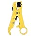 BORDSTRACT Coaxial Cable Stripper and Cutter, 2 in 1 Universal Coax Cable Prepping Tool for Coaxial and Cat Wire, RG6, RG7, RG11, RG59, Cat3, Cat5, UTP, STP