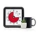Time Timer Original 8 inch 60 Minute Visual Timer — For Kids, Classroom Learning, Elementary Teachers Desk Clock, Homeschool Study Tool and Office Meetings with Silent Operation (Black)