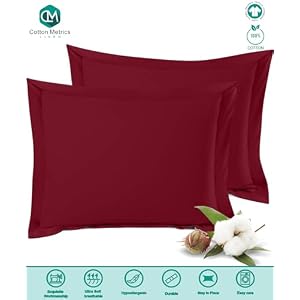 Cotton Metrics Heavy Quality European Square Pillow Shams Set of 2 Burgundy 600TC 100% Organic Cotton Euro Pillow Shams 26x26 Pillow Cover, Cushion Cover Euro Size (Euro 26x26, Burgundy) Cotton Metrics Heavy Quality European Square Pillow Shams Set of 2 Burgundy 600TC 100 Organic Cotton Euro Pillow Shams 26×26 Pillow Cover Cushion Cover Euro Size Euro 26×26 Burgundy