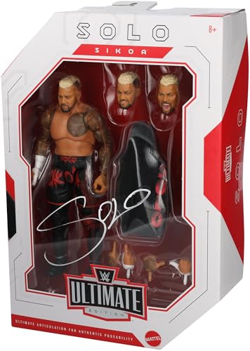 Solo Sikoa WWE Autographed Mattel Ultimate Edition Wave 24 Action Figure - Autographed Wrestling Cards