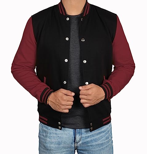 Image of Decrum Varsity Jacket Men - Casual High School Baseball Letterman Style Mens Bomber Jackets