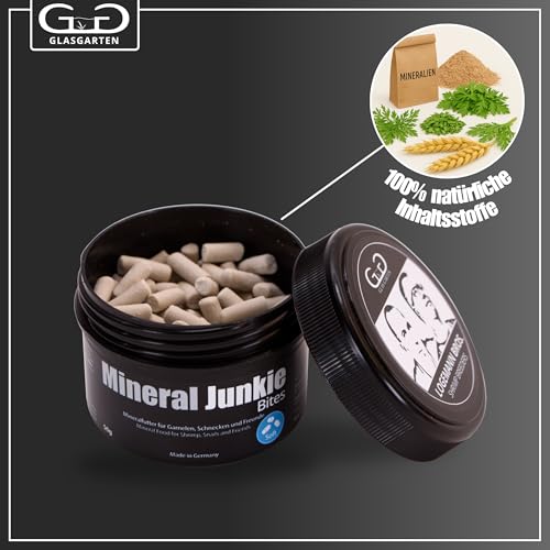GlasGarten Mineral Junkie Bites | 50g – Premium Mineralfutter für Garnelen & Schnecken, Ergänzungsfutter/Aufzuchtfutter mit Mineralstoffen, Soft Bites