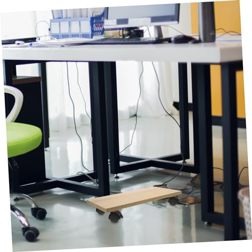 Soporte móvil para CPU SHOWERORO con ruedas, diseño versátil y ahorrador de espacio, acabado en nogal miniatura 7