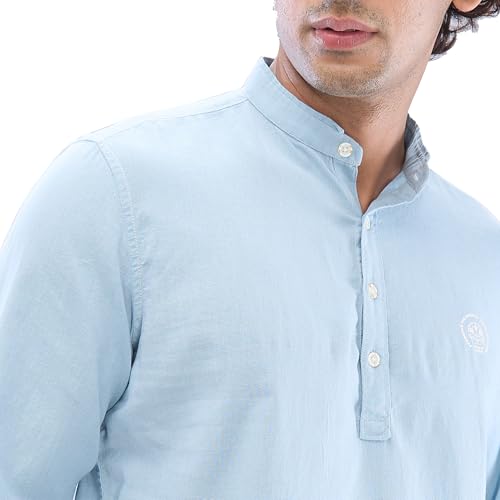 Image of Spykar Men's Regular Fit N /A Full Sleeve Solid Casual Shirts