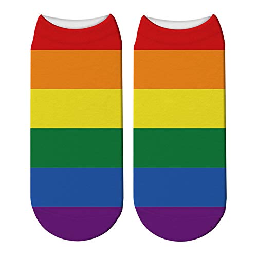LWHRKSJC Cheville Chaussettes 3D imprimé femmes coton chaussettes courtes drôle motif chimique numérique chaussettes arc-en-ciel sport respirant unisexe chaussettes d'équipage Cover