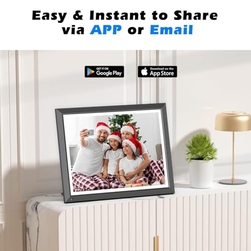 Image of Digital Calendar Picture Frame 15-Inch Photo-Frame - 32GB Touch Screen Display, Digital Frame Send Photos from Phone,Slideshow, Auto-Rotate, Tabletop or Wall-Mounted, Gift for Father Mother