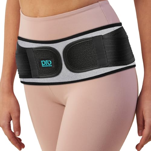 Sacroiliac SI Joint Hip Belt – USA Patented Lower Back Brace Support – Pelvic, Nerve, Sciatica Pain Relief. Adjustable Hip Brace Non-Slip & Breathable Si Belt for Women & Men (XL/Grey)