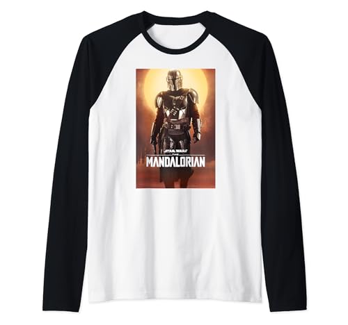T-shirt baseball Star Wars raglan avec affiche Le Mandalorian pour homme