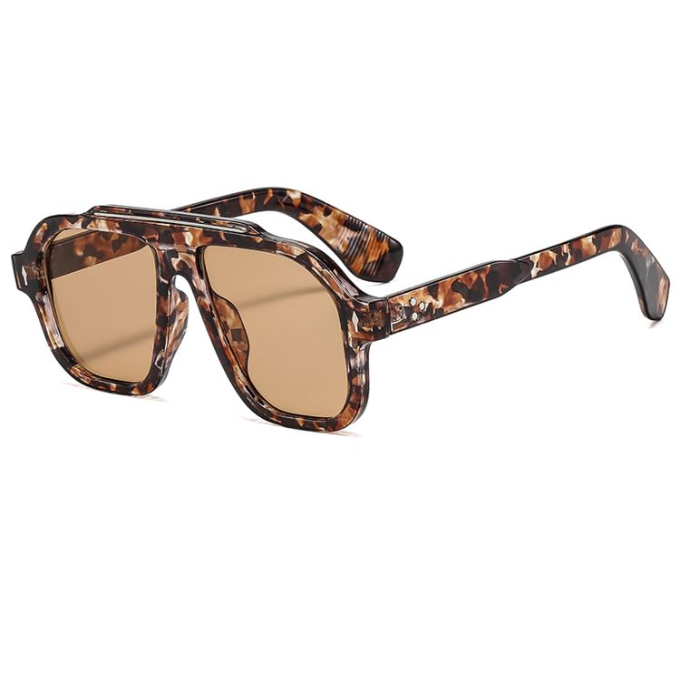 bullabulling Retro Oversized Pilot Sunglasses For Women Men Fashion Flat Top Sun Glasses Large Lenses Shades2