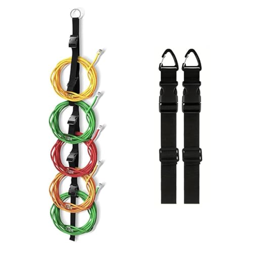 Listado de Anillos con presillas más recomendados. 42 FTVOGUE Correa Organizadora para Cables con Anilla Metálica y 5 Presillas de Fijación para Cables de Extensión, Mangueras y Organización del Hogar la Oficina.