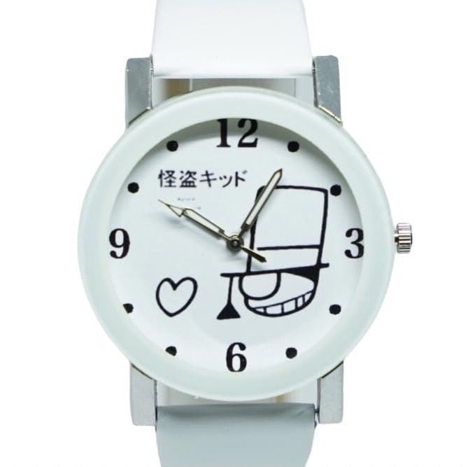 Amazon | 腕時計 怪盗キッド コナン 時計 メンズ レディース 白