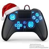 Bonacell Kabelgebundene Controller für PS5 3.5mm Audio Jack Dual Vibration/6-Axis Sensor/Turbo Touch Pad