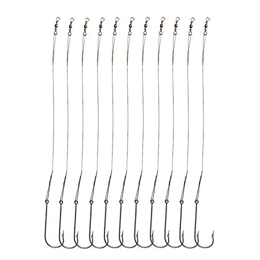 20pcs/Pack Fishing Hook Rigs Nylon-Coated Fishing Line Leader with Stainless Steel Fishing Hook