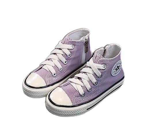 Kids Canvas Shoes for Baby Girls Candy Color, 2.5 Big Kid Purple