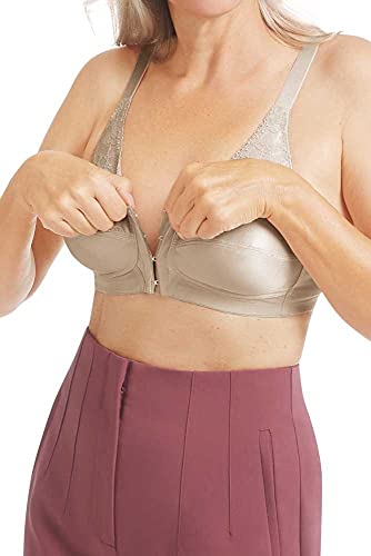 Amoena Dana Wire-Free Camisole Pocketed Mastectomy Bra 32A Bk Light Nude #TOP2