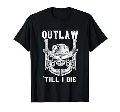 Outlaw Until I Die Bandit Skull Revolver Western Angustised Camiseta | Ya disponible en tu tienda friki favorita! En mundofriki.es! Outlaw Until I Die Bandit Skull Revolver Western Angustised Camiseta | Ya disponible en tu tienda friki favorita! En mundofriki.es!