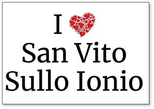 I Love San Vito Sullo Ionio, Fridge Magnet (Design 3)